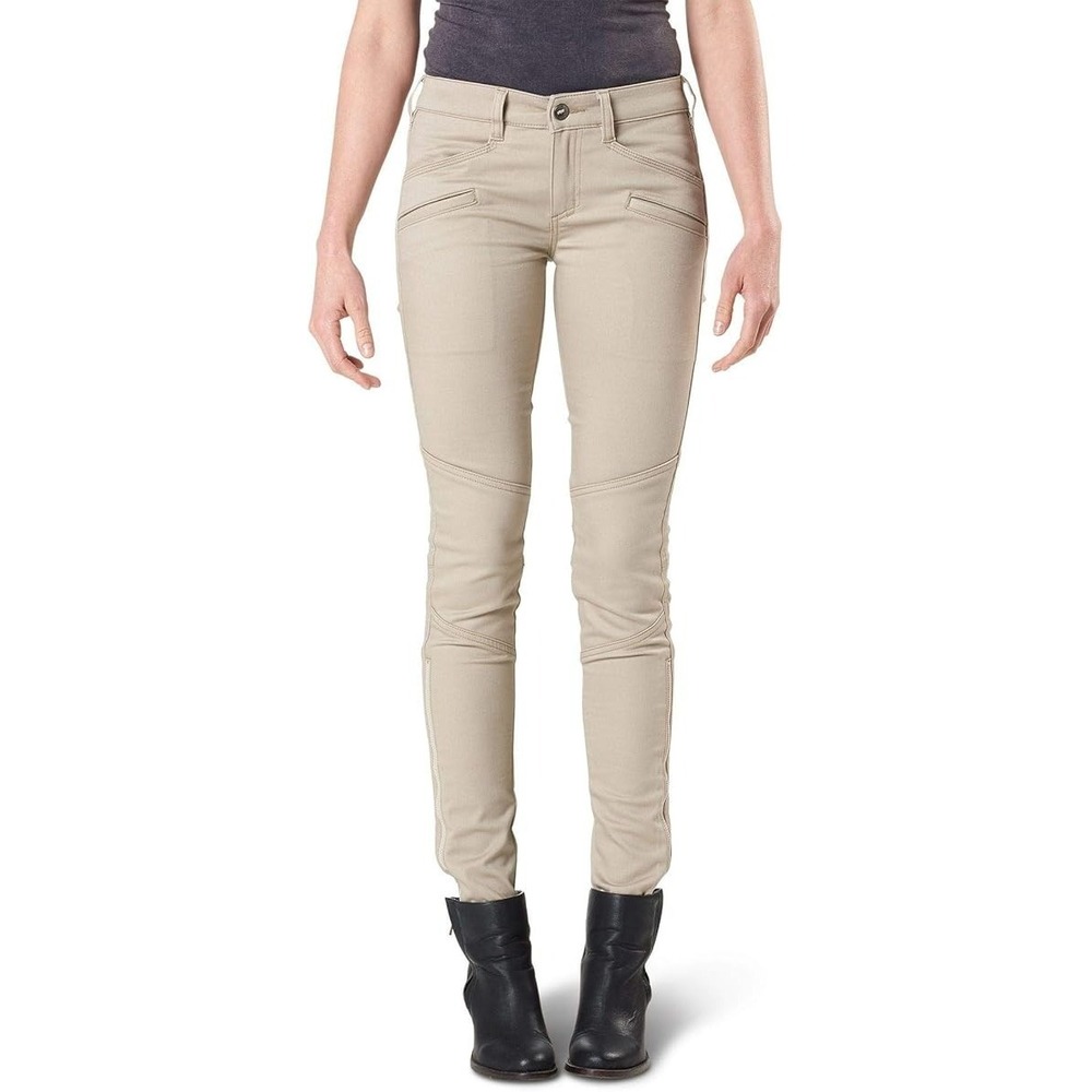 5.11 Tactical Microsand Finish Wyldcat Pants in khaki Women 6 Zippered Leg Cargo